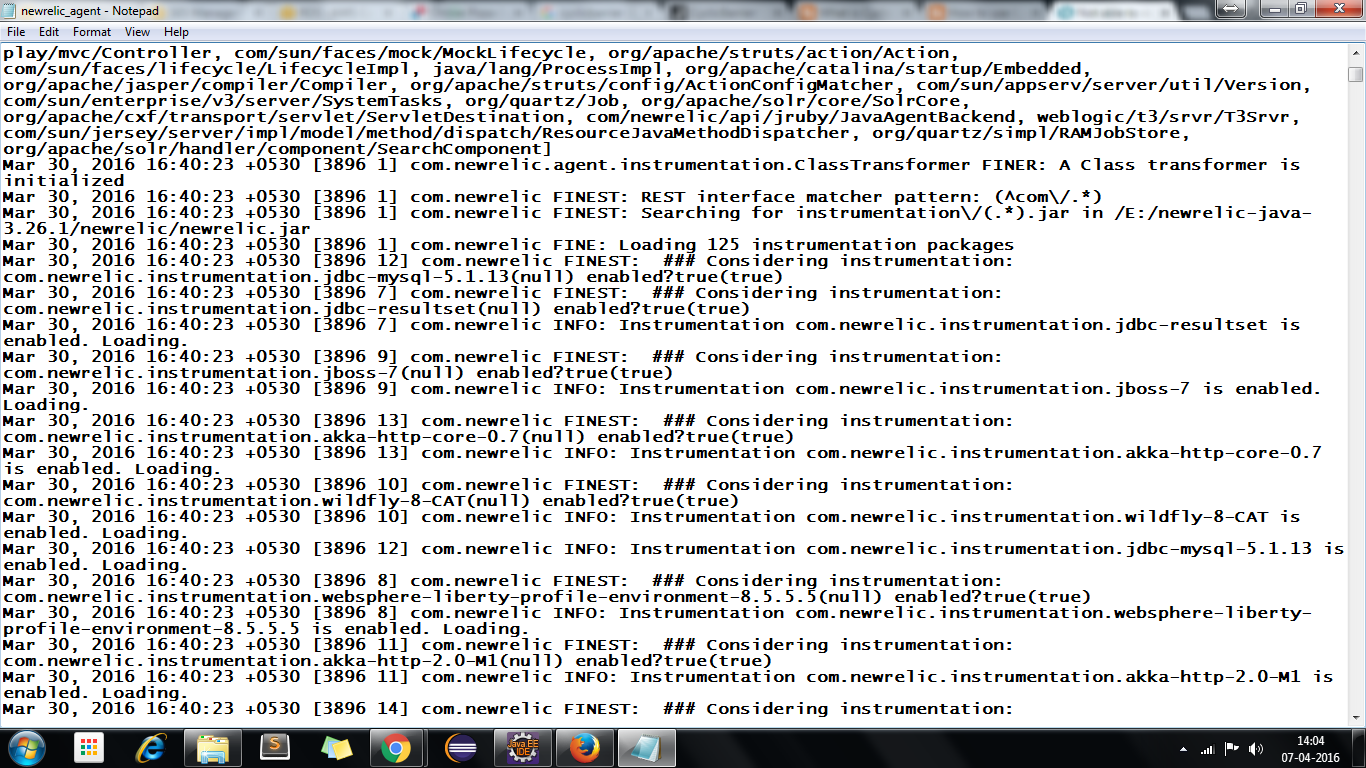 Hub Topic Not able to see logs of a standalone java app with new relic